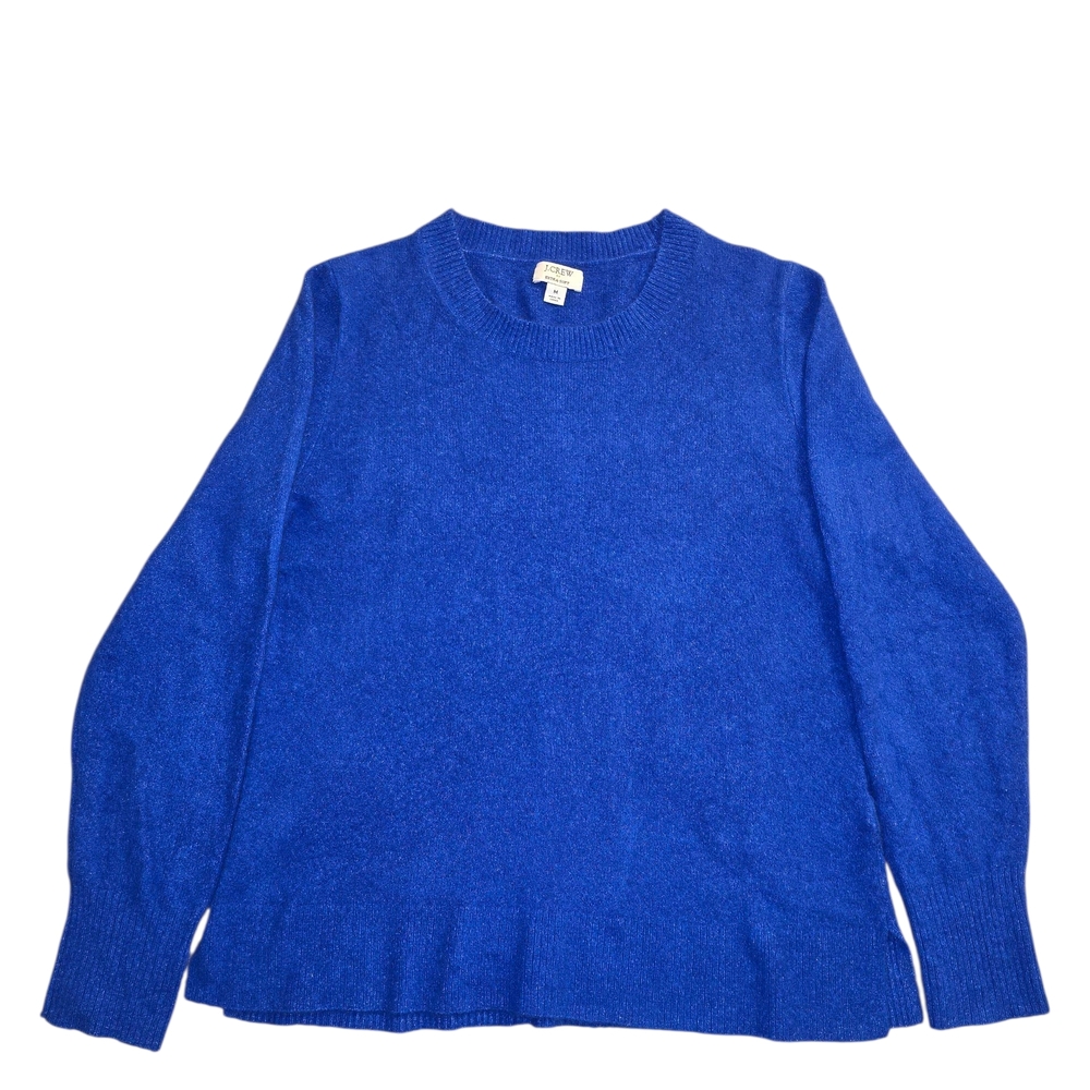 J.Crew Women’s Extra-Soft Blue Knit Sweater Pullover Acrylic Polyamide Size M - Picture 2 of 8